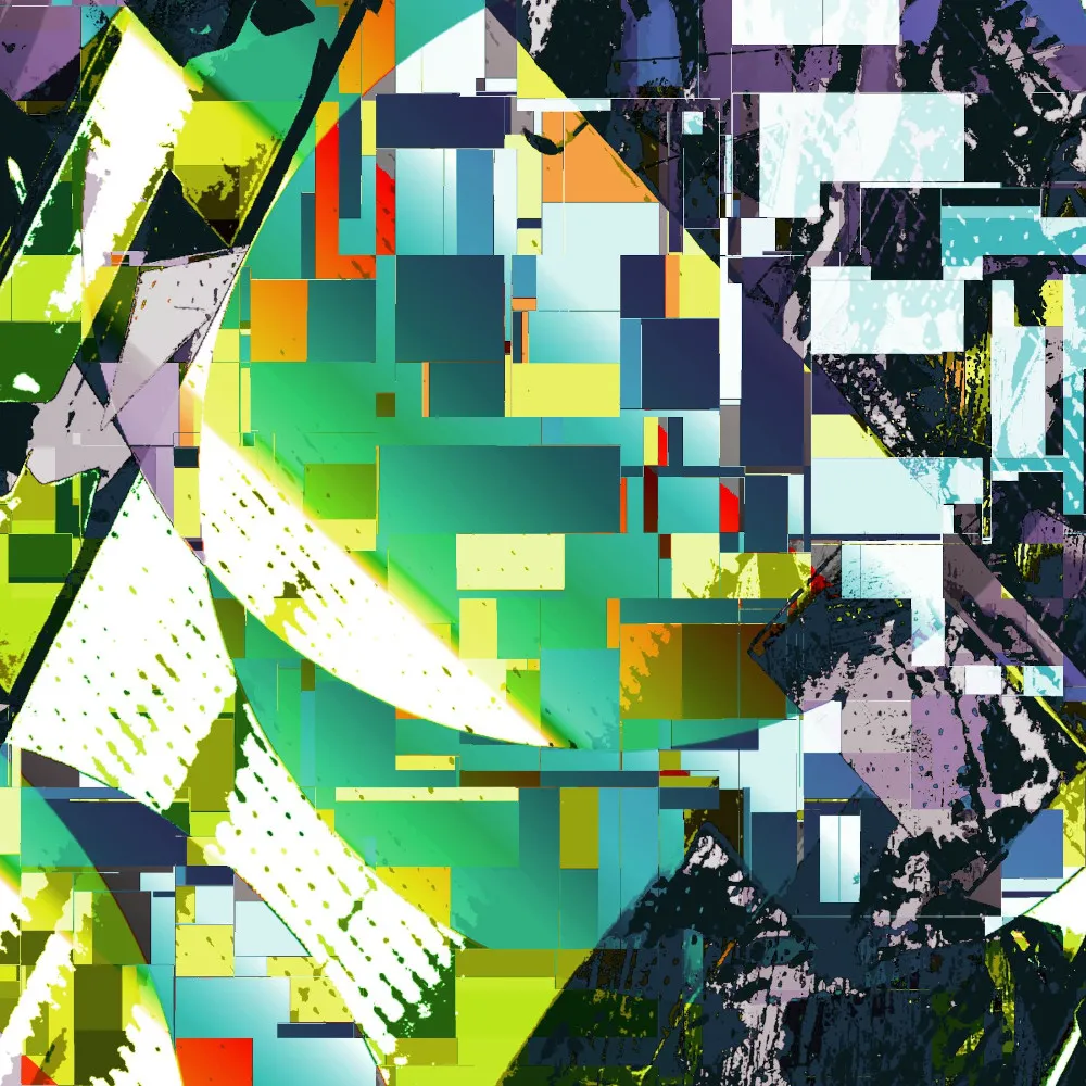 Digital erstelltes Bild, das an Muster von Anzeigefehlern erinnert